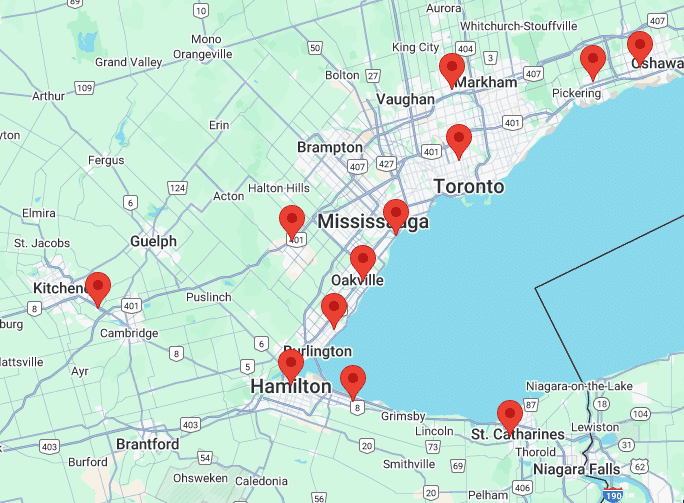 Medical clinic location map